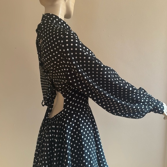 Corset Back Tiered Ruffle Polka Dot Dress - Picture 3 of 17